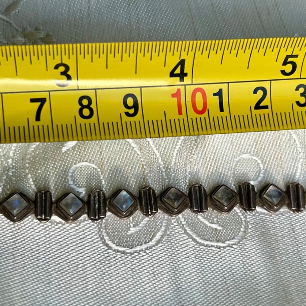 Moonstone Bracelet 8” Length Triangular Design In… - image 2